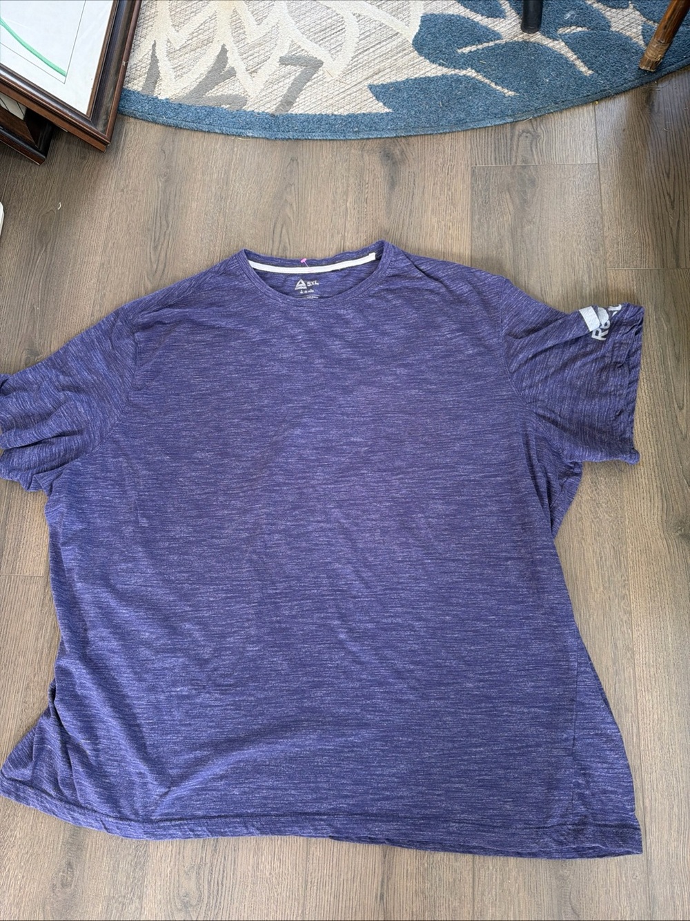 Reebok Men's Heathered Purple Crew Tee 5XL